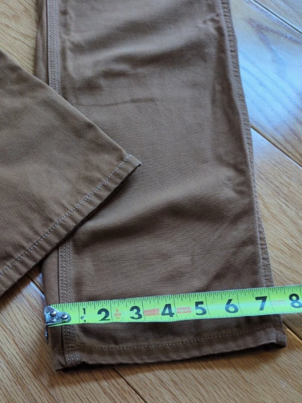 Carhartt SALES SAMPLE Womens Sz 4 Brown Canvas Carpenter Work Pants Pima Nylon - Picture 8 of 11